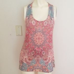 Ginger G mandala pink and blue tank size M